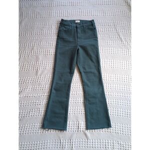 Mother The Hustler Ankle Fray Sz 25 Play Date Dragonfly 25X29 High Waist Teal